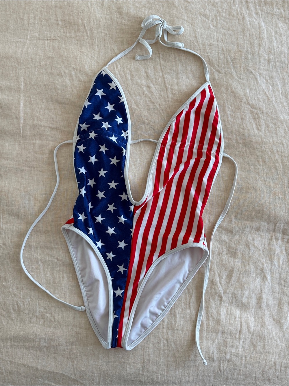 Rare American Apparel American Flag One-Piece Swimsuit - Medium